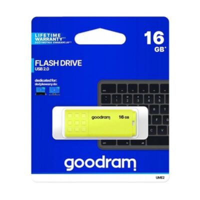 GOODRAM Pendrive 16GB, UME2 USB 2.0, Sárga