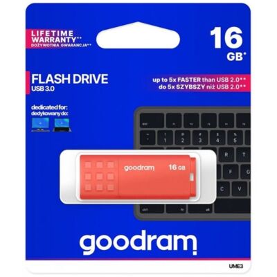 GOODRAM Pendrive 16GB UME3 USB 3.1, Narancs