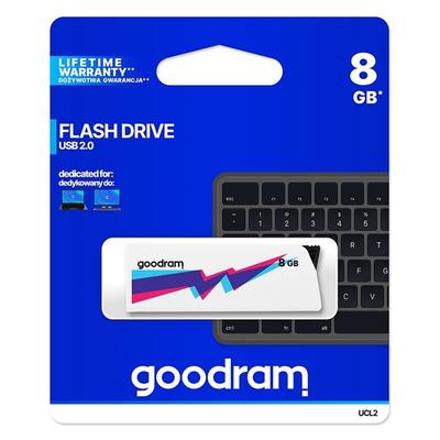 GOODRAM Pendrive 8GB, UCL2 USB 2.0, Fehér