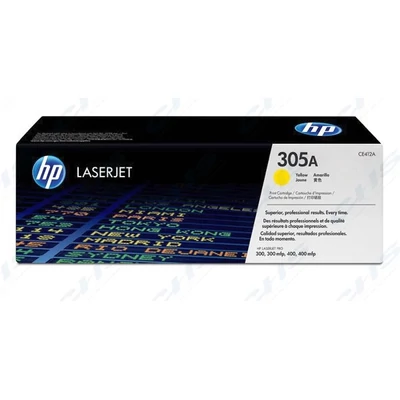 HP Toner 305A LJ Pro 300/400 M351 M375 M451 M475. sárga, 2600/oldal.