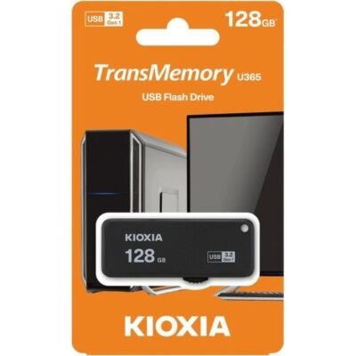 KIOXIA Pendrive 128GB, Hayabusa 3.0, Fekete (TOSHIBA)