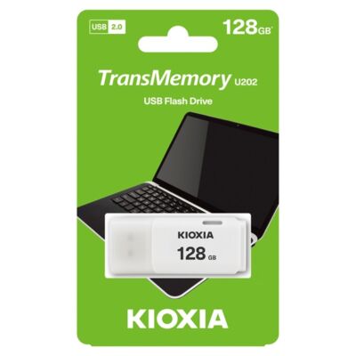 KIOXIA Pendrive 128GB, Hayabusa USB 2.0, Fehér (TOSHIBA)