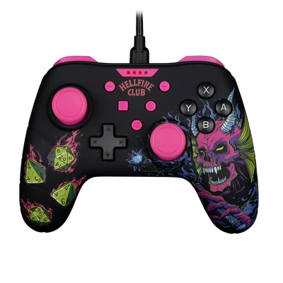 KONIX - STRANGER THINGS Nintendo Switch/PC Vezetékes kontroller, Fekete