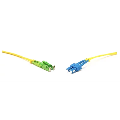 LINKEASY E2000/APC-SC/PC SM duplex patch kábel, OS2 G657.A1 fiber, LSOH 2m