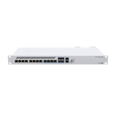 MIKROTIK Cloud Router Switch 1x100Mbps + 8x10Gbps + 4x10Gbps Combo SFP+, Redundáns, Rackes - CRS312-4C+8XG-RM