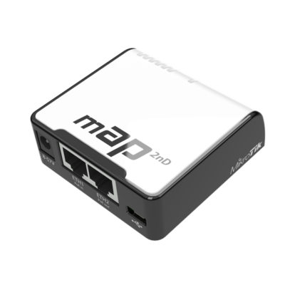 MIKROTIK Wireless Router RouterBOARD 2,4Hz, 2x100Mbps, 300Mbps, Falra rögzíthető - RBMAP2ND