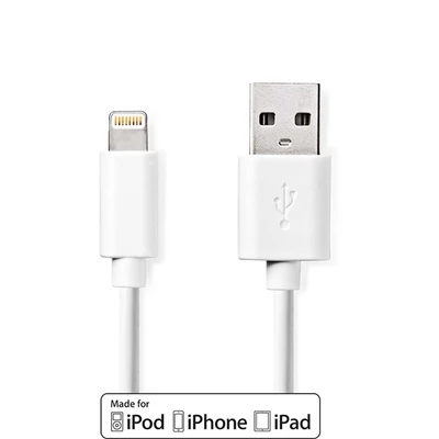 Nedis CCGL39300WT10 USB 2.0 | Apple Lightning 8-Pin kábel MFI engedélyes Apple chipkészlettel