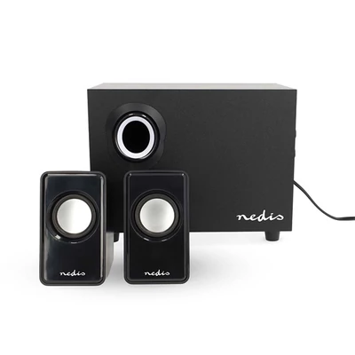 Nedis CSPR10021BK PC (hangfal) hangszóró 2.1, 33 W, 3,5mm sztereo jack
