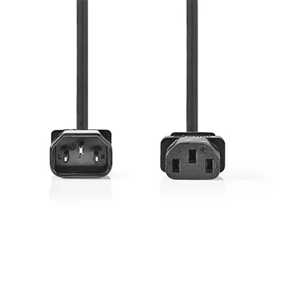 Nedis CEGL10500BK30 táp kábel IEC-320-C14 - IEC-320-C13, 3 x 0.75 mm, hossz 3m