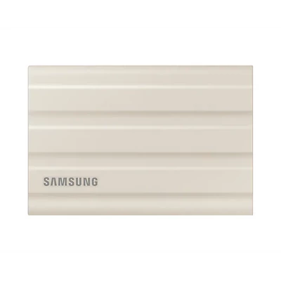 SAMSUNG Hordozható SSD T7 Shield, USB 3.2 Gen.2 (10Gbps), 1TB, Bézs