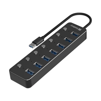 SANDBERG Hub és elosztó, USB 3.0 Hub 7 Ports