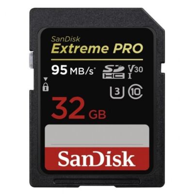 SANDISK 121594, SDHC EXTREME PRO KÁRTYA 32GB, 100/90 MB/s , UHS-I, Class 10, U3, V30