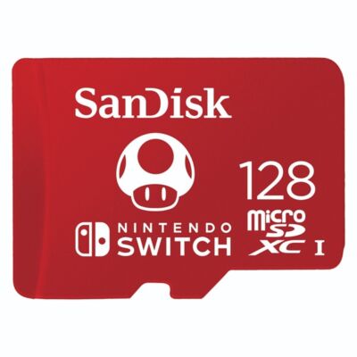 SANDISK 183552, microSDXC KÁRTYA NINTENDO SWITCH 128GB, 100MB/s, U3, C10, A1, UHS-1