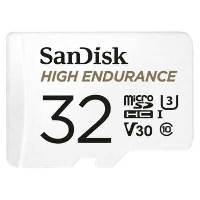 SANDISK 183565, MICRO SDHC KÁRTYA HIGH ENDURANCE 32GB, 100 MB/S, C10, U3, V30
