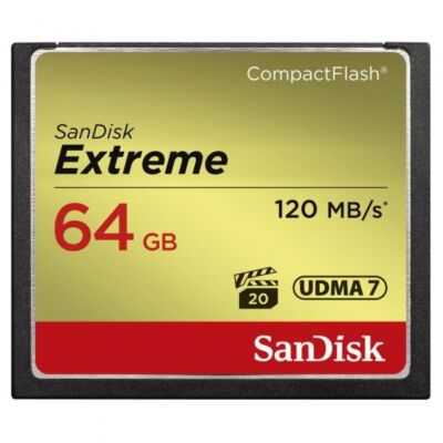 SANDISK 124094, CF Extreme kártya 64 GB, 120MB/sec.