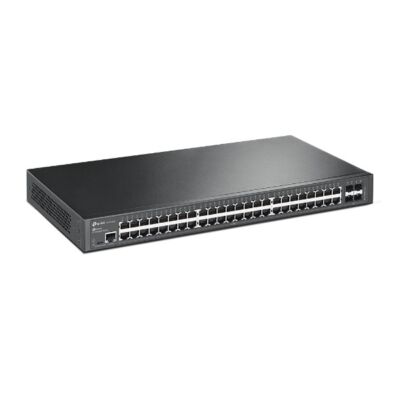 TP-LINK Switch 48x1000Mbps + 4xGigabit SFP + 2xkonzol port, Menedzselhető, TL-SG3452