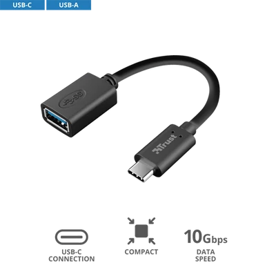 TRUST USB-C–USB-A adapterkábel 20967 (Calyx USB-C to USB-A Adapter Cable)