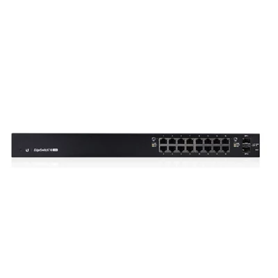UBiQUiTi EdgeSwitch 16x1000Mbps (POE+) + 2x1000Mbps SFP, Menedzselhető, Rackes - ES-16-150W