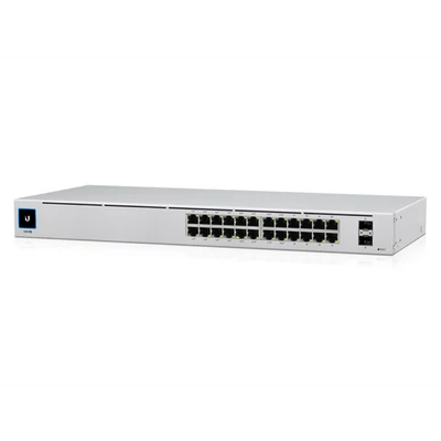 UBiQUiTi Switch 24x1000Mbps (16xPOE+), 2x1000Mbps SFP, Menedzselhető, Rackes - USW-24-POE