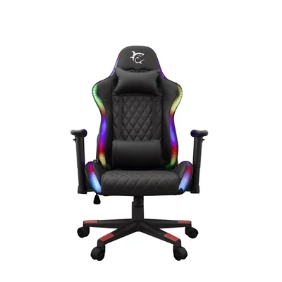 WHITE SHARK THUNDERBOLT RGB gamer szék fekete/piros varrás
