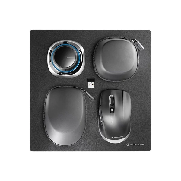 3DCONNEXION Egér - SpaceMouse Vezeték Nélküli Kit 2, Fekete