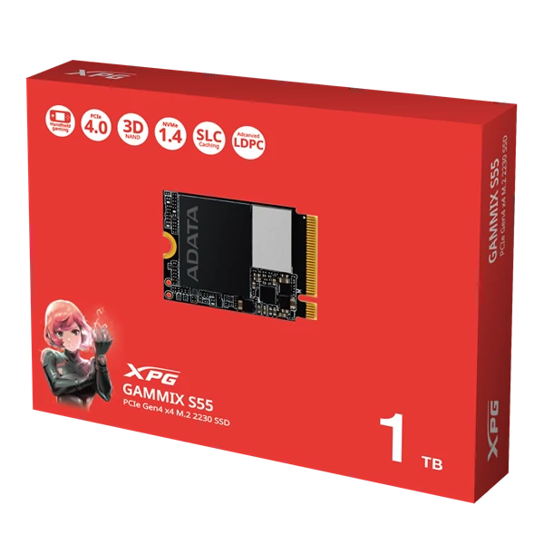 ADATA SSD M.2 2230 NVMe Gen4x4 1TB GAMMIX S55