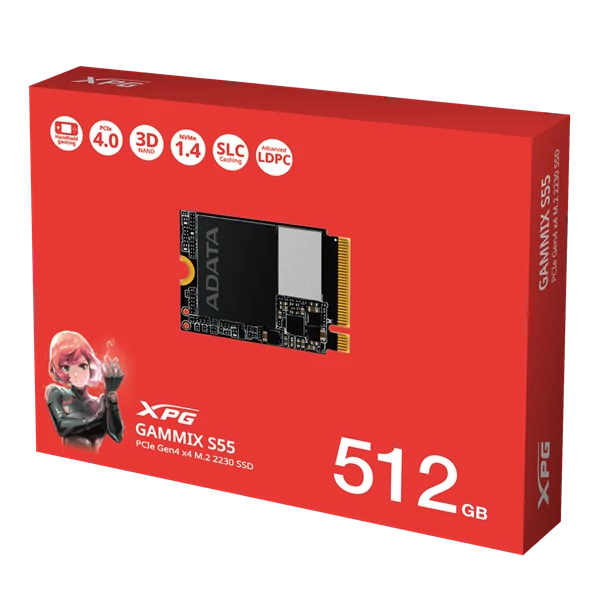 ADATA SSD M.2 2230 NVMe Gen4x4 512GB GAMMIX S55