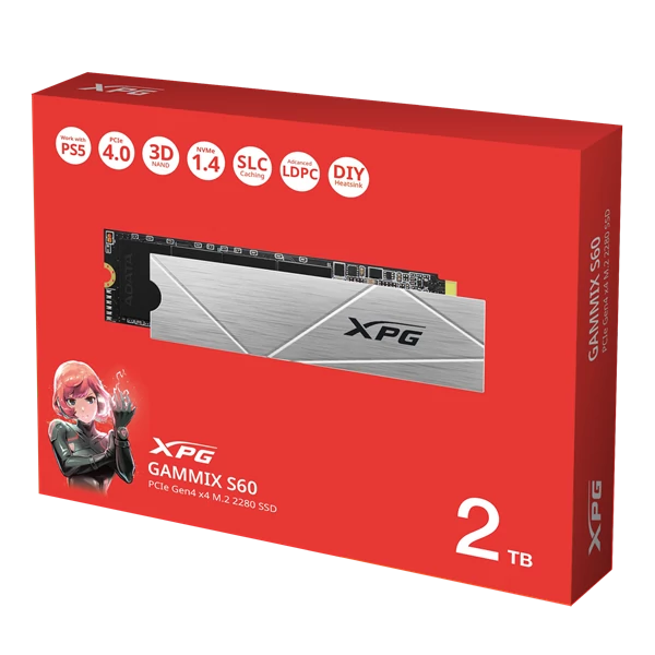 ADATA SSD M.2 2280 NVMe Gen4x4 2TB GAMMIX S60