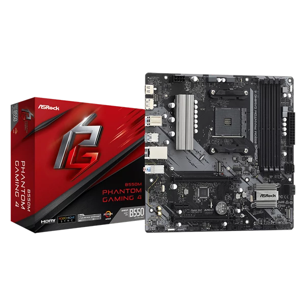 ASROCK Alaplap AM4 B550M PHANTOM GAMING 4 AMD B550, mATX