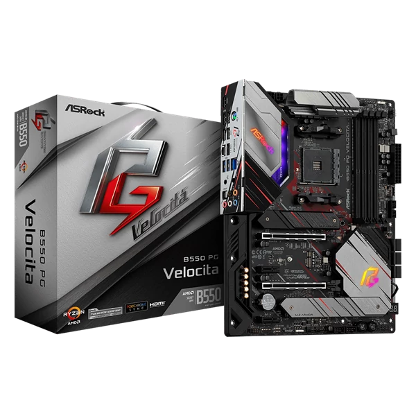 ASROCK Alaplap AM4 B550 PG VELOCITA AMD B550, ATX