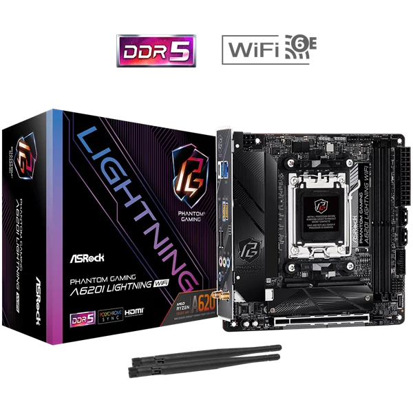 ASROCK Alaplap AM5 A620I LIGHTNING WIFI AMD A620, mITX