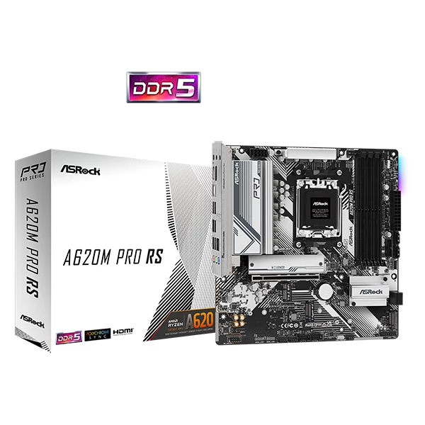 ASROCK Alaplap AM5 A620M PRO RS AMD A620, mATX