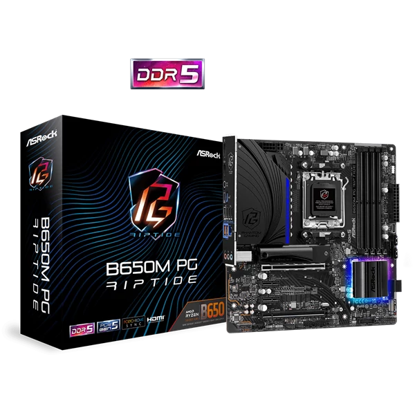 ASROCK Alaplap AM5 B650M PG RIPTIDE AMD B650, mATX