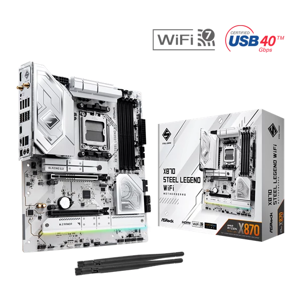 ASROCK Alaplap AM5 X870 STEEL LEGEND WIFI AMD X870, ATX