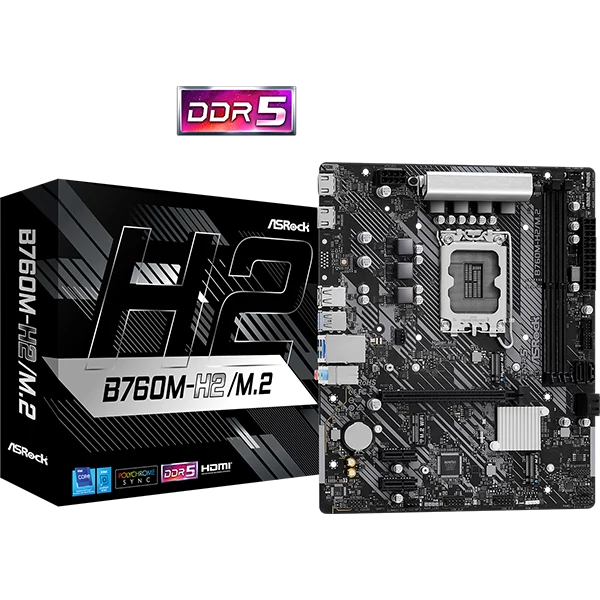 ASROCK Alaplap S1700 B760M-H2/M.2 INTEL B760, mATX