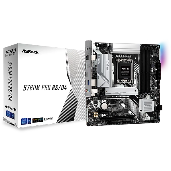 ASROCK Alaplap S1700 B760M PRO RS D4 INTEL B760, mATX