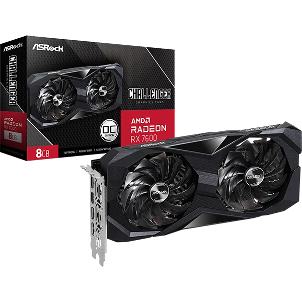 ASROCK Videokártya PCI-Ex16x AMD RX 7600 CHALLENGER 8GB DDR6 OC
