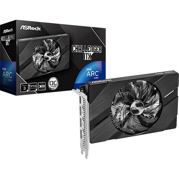 ASROCK Videokártya PCI-Ex16x INTEL ARC A380 CHALLENGER ITX 6GB DDR6 OC