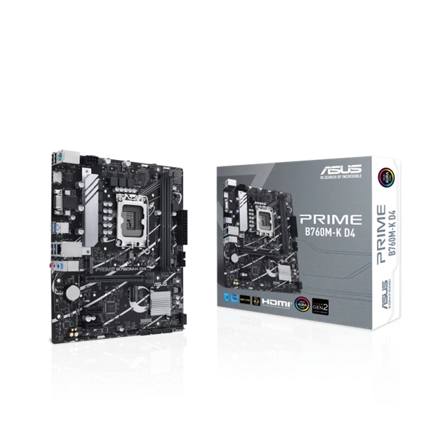 ASUS Alaplap S1700 PRIME B760M-K D4 INTEL B760, mATX