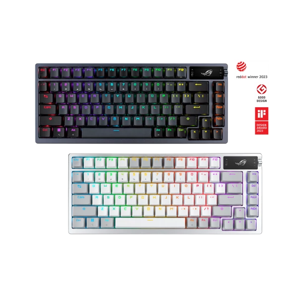ASUS Vezetékes / Vezeték Nélküli Billentyűzet ROG AZOTH USB, Fekete, Mechanikus