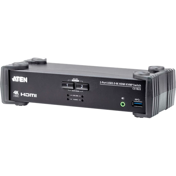 ATEN KVMP Switch USB 3.0, 4K HDMI, Dual Di splay, 2 port