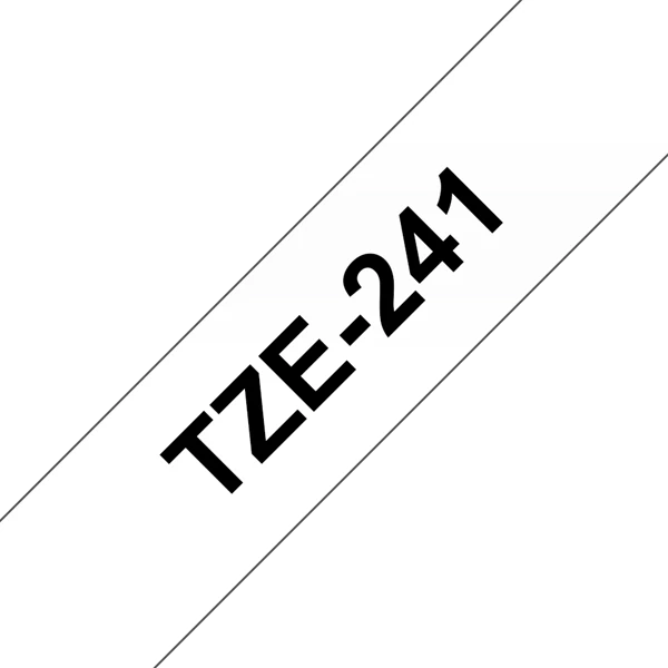 BROTHER szalag TZe-241, Fehér alapon Fekete, Laminált, 18mm  0.7