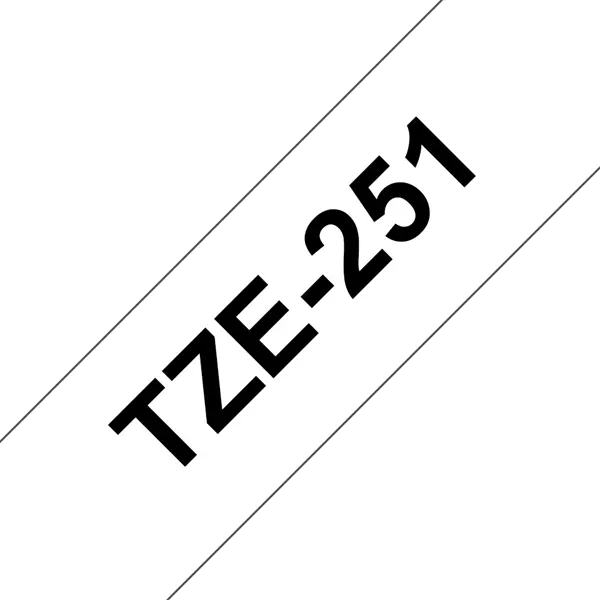 BROTHER szalag TZe-251, Fehér alapon Fekete, Laminált, 24mm  0.94