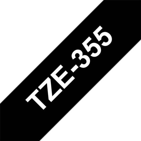 BROTHER szalag TZe-355, Fekete alapon Fehér, Laminált, 24mm  0.94