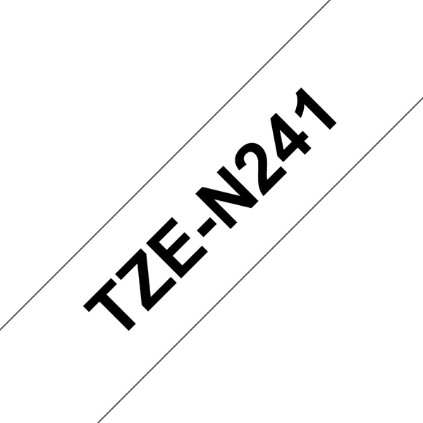 BROTHER szalag TZe-N241, Fehér alapon Fekete, Nem laminált, 18mm  0.7