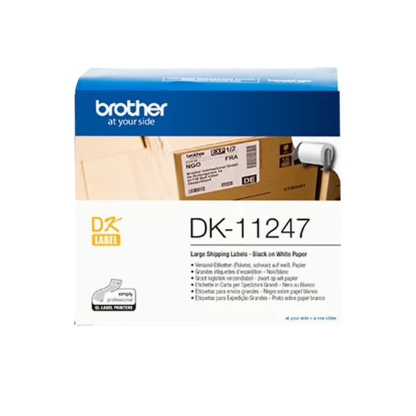 BROTHER Szalag DK-11247, fehér alapon fekete, 103mm x 164mm, 30.48m, 108db