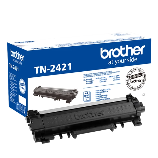 BROTHER Toner TN-2421, Nagy kapacitású - 3000 oldal (ISO/IEC 19752), Fekete