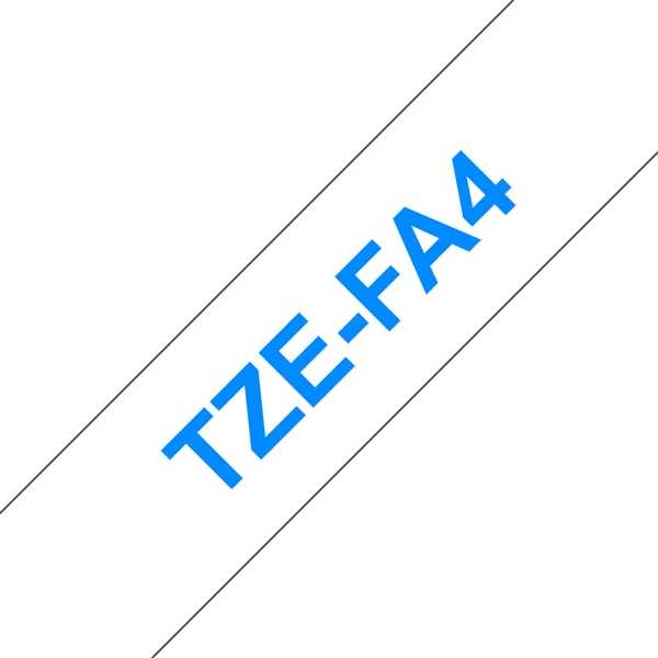 BROTHER szalag TZe-FA4, Fehér alapon Kék, Szövet szalag, 18mm  0.47