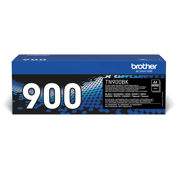 Brother Toner TN-900BK, Szuper nagy töltetű - 6000 oldal, Fekete