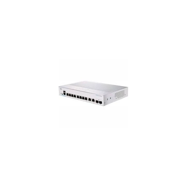CISCO Switch 6x1000Mbps (POE+) + 2x2500 SFP+ Kombó, Rackes, Fémházas, Menedzselhető - CBS350-8MGP-2X-EU